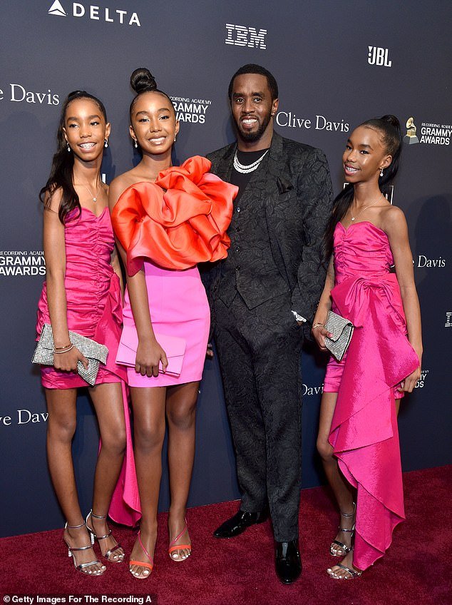 Diddy will be missing his daughter's high school graduation in LA just weeks after skipping his twin daughters' prom as he keeps a low profile in Miami while several legal issues pile up including a possible Grand Jury indictment and multiple rape accusations; D'Lila Star Combs, Chance Combs, Sean 'Diddy' Combs and Jessie James Combs are seen left to right in January 2020