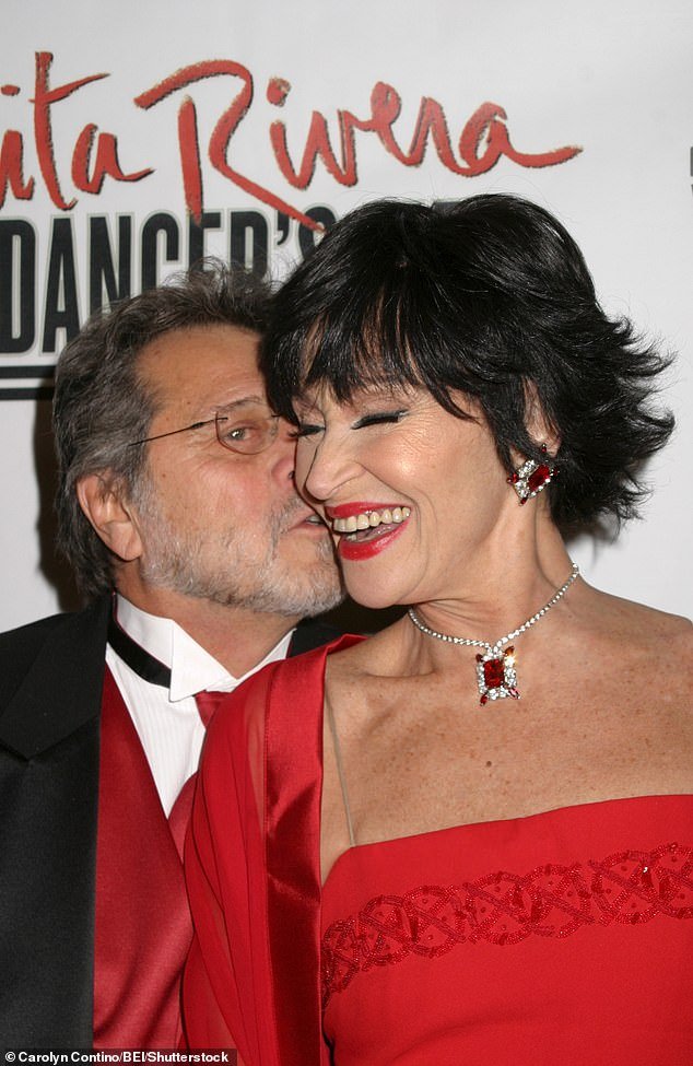 Tony and Chita remained famously amicable after their divorce - they are pictured in 2005