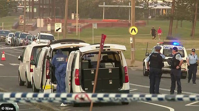 The carpark remained a crime scene on Thursday morning