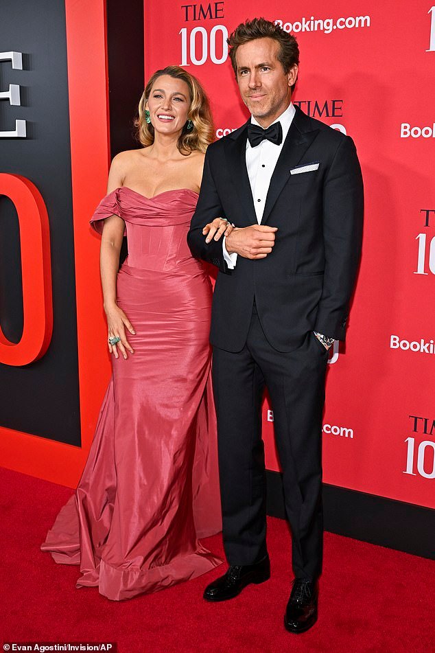 The same night the documents were filed, Lively attended the TIME100 all-star gala in New York City, following her controversial inclusion on the publication's Most Influential People list. She was joined by her husband Ryan Reynolds, 48, at the event