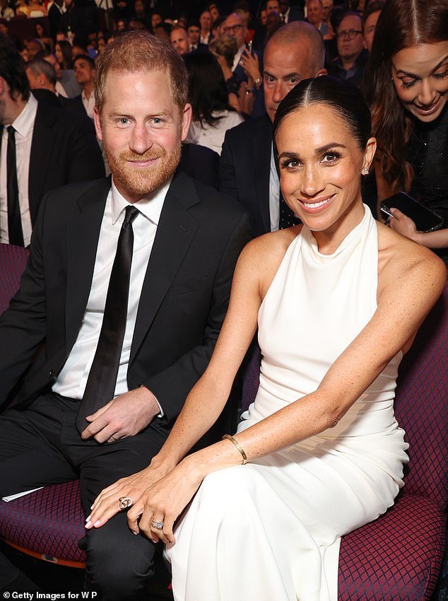 The Duke and Duchess of Sussex are seen at the 2024 ESPY Awards at Dolby Theatre in California