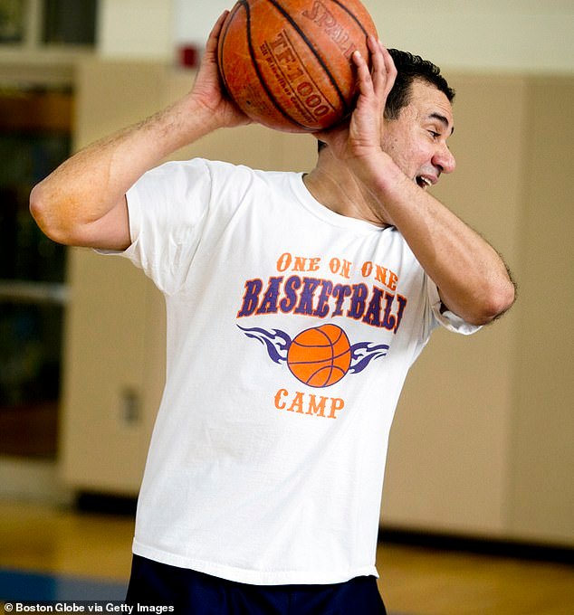 The White House said at the time that the president was accidentally hit in the mouth by Rey Decerega (pictured), an official with the Congressional Hispanic Caucus Institute, who said after that Obama 'is both a tough competitor and a good sport'
