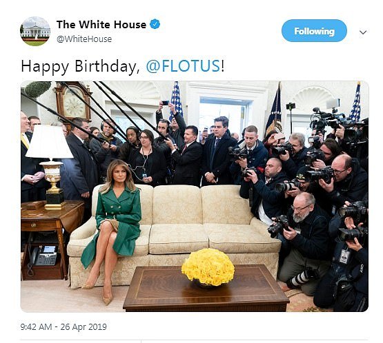 On her 49th birthday, Melania became the butt of jokes after the White House chose an awkward picture of her to post on her birthday