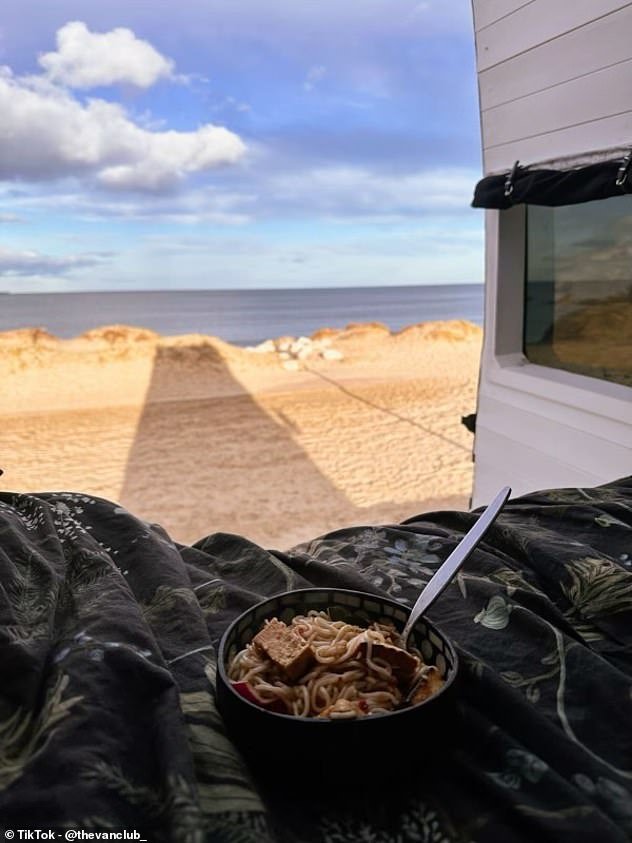 'You very much forget that I'm in a Ford Transit van on the side of the road when you're in there,' she said