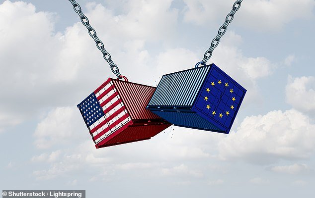 Almost 60 per cent of our exports go to countries outside of the EU, with billions of pounds worth of British goods and services heading to the United States, to the Middle East and to India Âż among other places (stock image)
