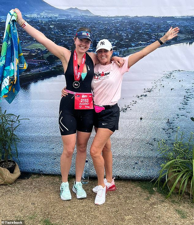 Audrey Griffin (left)was a keen sportswoman pictured with and her mother Kathleen (right)