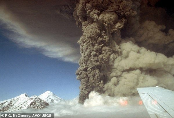 Officials said that when the eruption happens it will be similar to the event in 1992 (pictured)