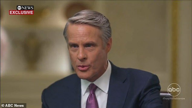 Moran (pictured) was frequently stonewalled by the president in his aggressive line of questioning