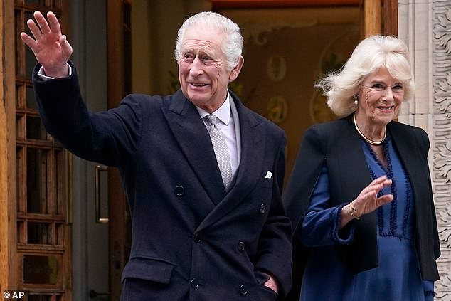 Buckingham Palace have not confirmed what form he has, but have ruled out it being connected with his prostate issue. Pictured: Three days after his prostate surgery, waving to well-wishers as he left the London Clinic