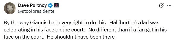The American businessman suggested that Haliburton Sr was in the wrong for taunting