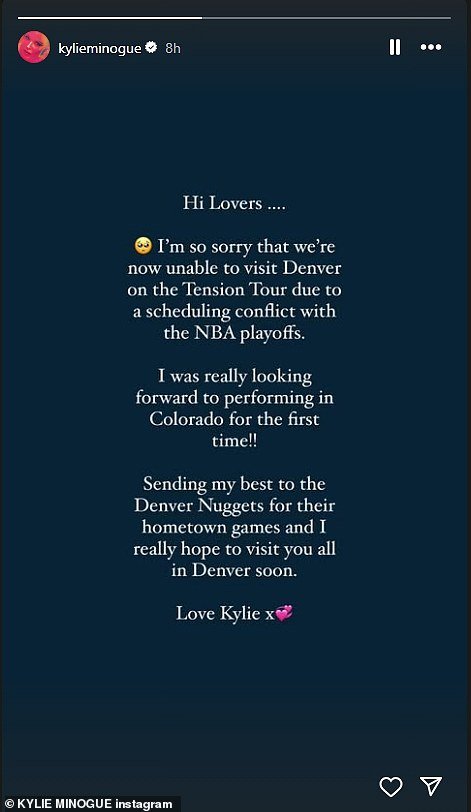 Taking to her Instagram on Thursday, Kylie informed her fans that the tour date had to be cancelled