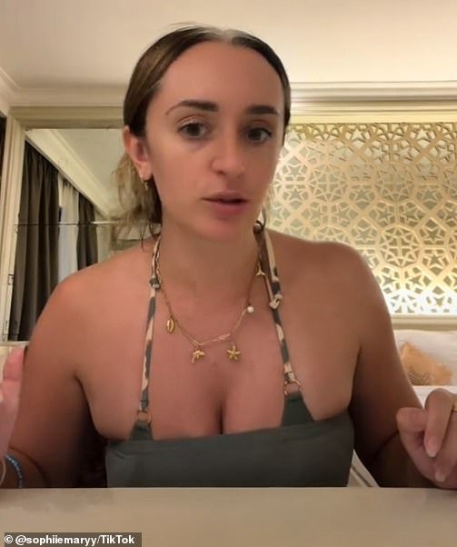 Sophie (pictured) demanded a refund after exploring the grounds of the 'abandoned' hotel