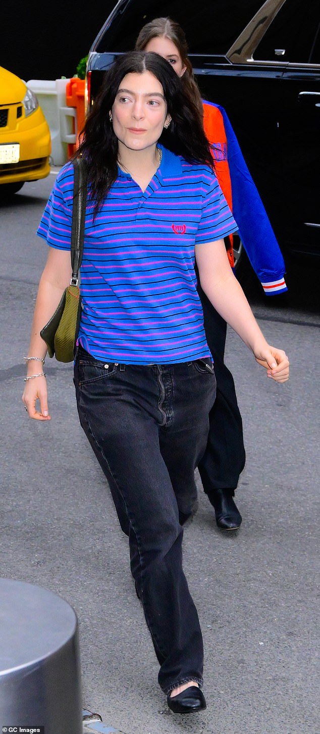 New Zealand-born singer Lorde (pictured) was seen out and about on the streets of Manhattan on Wednesday