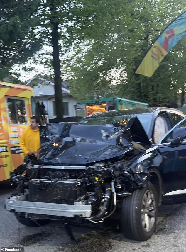 This black SUV plowed through a crowd of dozens of festivalgoers on a street in Vancouver, Canada killing many