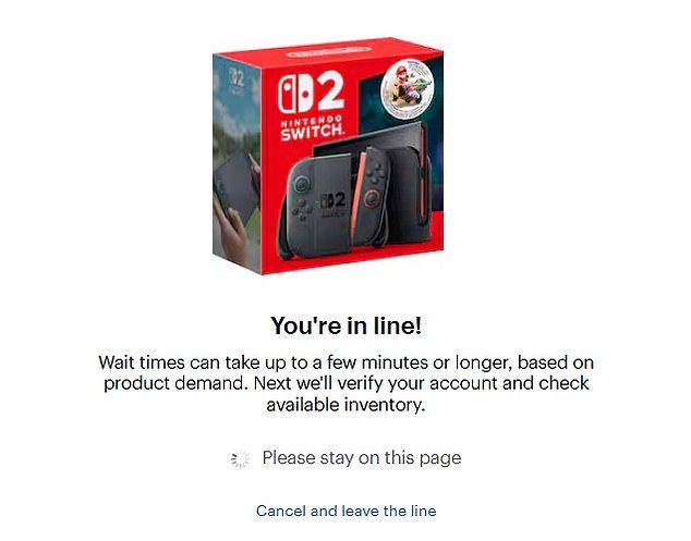 America's biggest retail stores struggled to keep up with demand as shoppers flocked online for the release of the Nintendo Switch 2