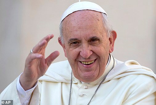 Pope Francis died yesterday aged 88 after suffering a cerebral stroke that led to a coma and irreversible heart failure. Francis is pictured delivering a blessing in St. Peter's Square in 2014