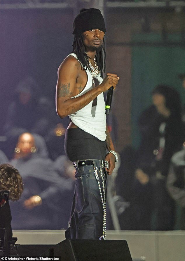 West was critical of Playboy Carti (pictured in LA Sunday) for not collaborating with him amid recent controversies, citing how he included him on his 2024 hit single CARNIVAL