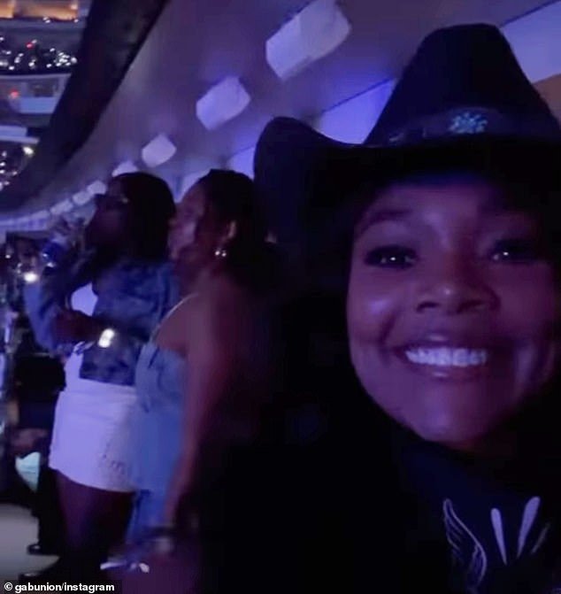 The actress later jumped to social media to film herself while mingling with Zaya and other fans during the concert