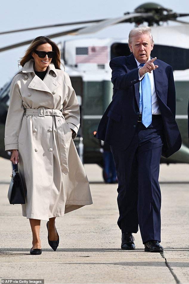 The president has made a key plank of his second term platform stopping transgender participation in women's sports in particular, though Melania is apparently not fond of his comedy routine mocking it