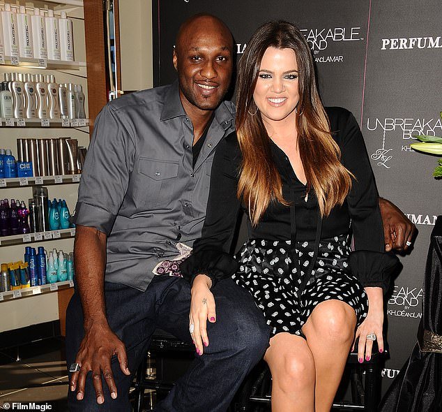 She was previously married to Lamar Odom, whom she wed one month after they first met at an NBA party in 2009 (pictured in 2012)