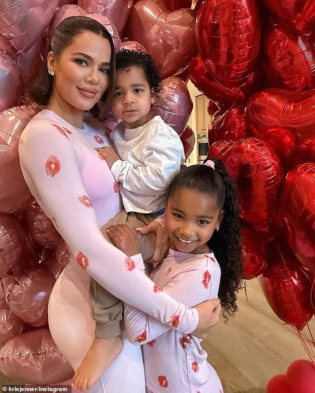 While the pair would make an unexpected couple, they are both passion about fitness and down-to-earth; Kardashian seen with her kids True and Tatum