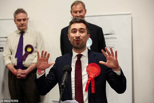 Damien Egan, the former mayor of Lewisham in London, overturned a Conservative majority of 11,220 in Kingswood, securing 11,176 votes and a majority of 2,501.