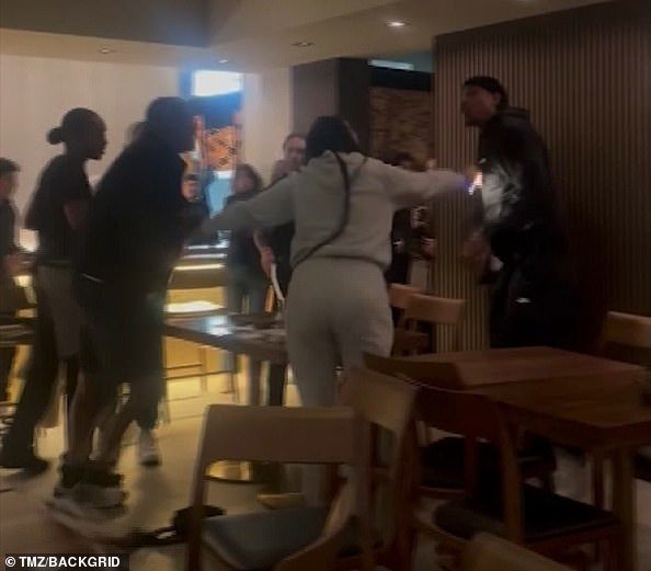DeRozan had to be held back as he lunged at the man for a second time amid the carnage