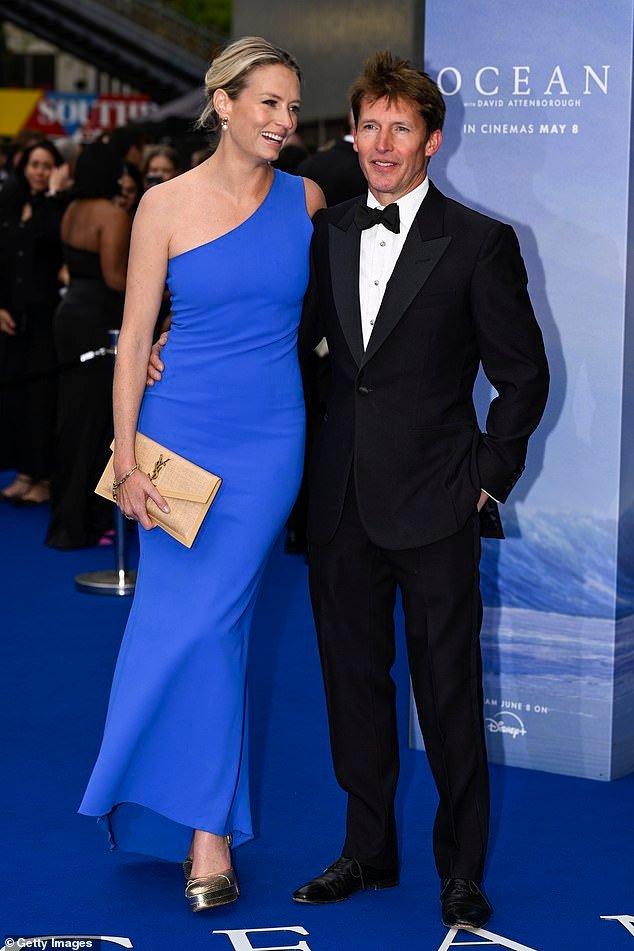 James Blunt looked incredibly dapper as he joined his wife Sofia Wellesley, who sported a glamorous royal blue gown