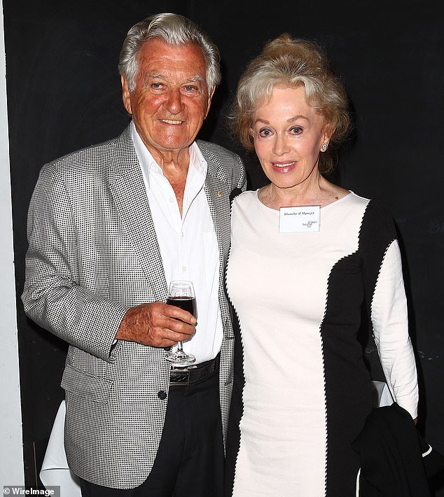 Blanche D'Alpuget (right), the biographer-turned-mistress-turned-wife of the late ex-PM Bob Hawke (left), brought political gravitas to the proceedings. (They are pictured here in 2013)