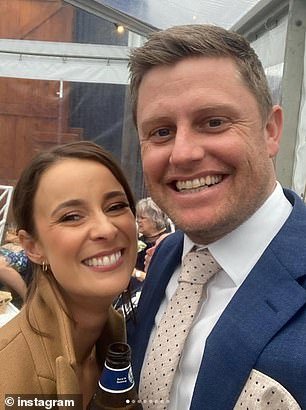 Jessica Millward snapped back at a Facebook user by the name of 'Barry Codswallop' who suggested she had lobbied Nine News management to hire her husband Joel Dry (right) as Brisbane's 6pm newsreader