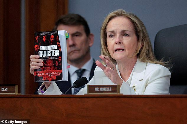 Madeleine Dean (pictured), a Pennsylvania Democrat who served as a House impeachment manager during the second of two impeachment cases against Trump in his first term, used the hearing to try and tar and feather Patel as a liar