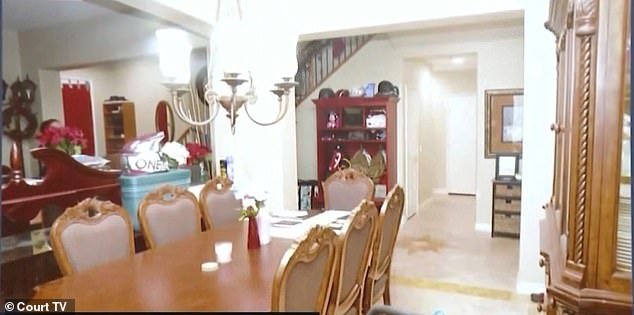 An image is seen inside the Millete home, where prosecutors believe Maya was killed