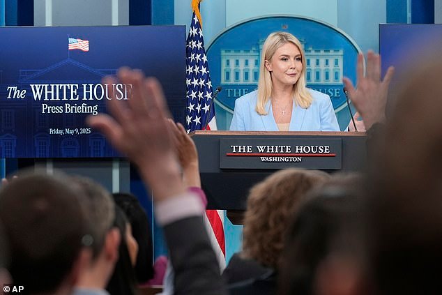 'Don't forget to call your mom this Sunday,' Karoline Leavitt told reporters at her Friday briefing