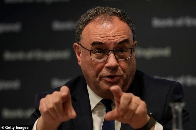 Mr Sunak's enthusiastic message was at risk of being blunted by gloomy comments from the Bank of England governor