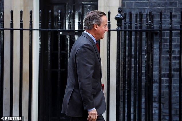 Lord Cameron was among the ministers in Downing Street this morning to be briefed on the contents of the Autumn Statement