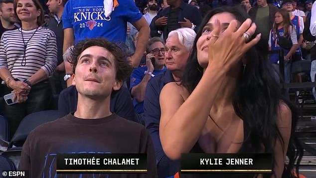 The pair received huge cheers as they were shown on the jumbotron ahead of the game
