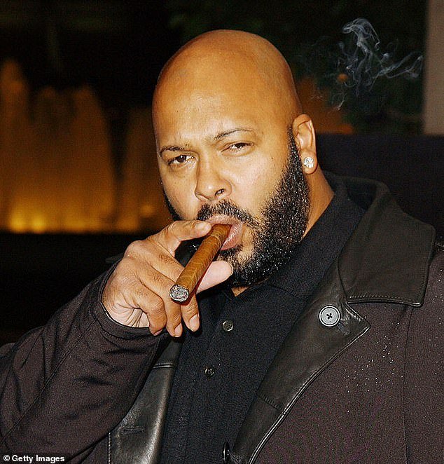 Cassie testified that when Diddy was told with Death Row Records boss and former NFL player Suge Knight (pictured) was in the area, he grabbed his guns and hopped in an SUV, bolting off to an unknown location