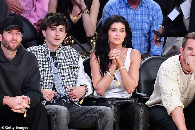 The couple were seen in LA last month supporting Kylie's beloved Lakers - but the star appears to have switched teams now