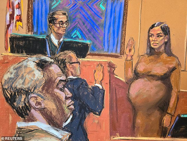The singer claimed she took part in his days-long sex parties because she feared he would blackmail her if she refused, jurors heard yesterday