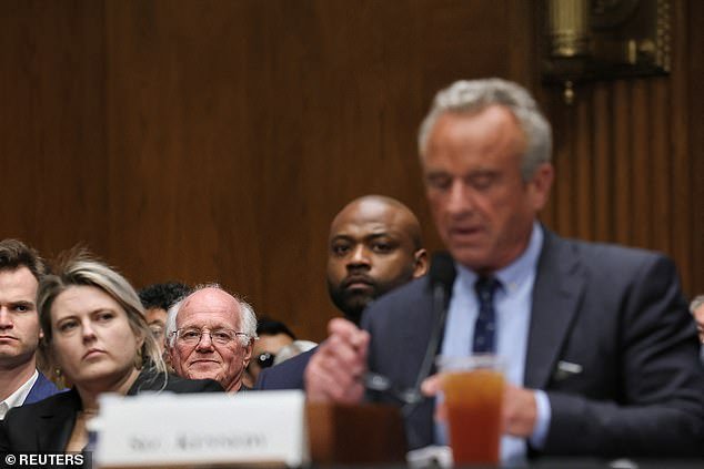 The demonstrations disrupted a Senate hearing on the Health and Human Services Department's budget. Secretary RFK Jr was questioned on his vaccine comments