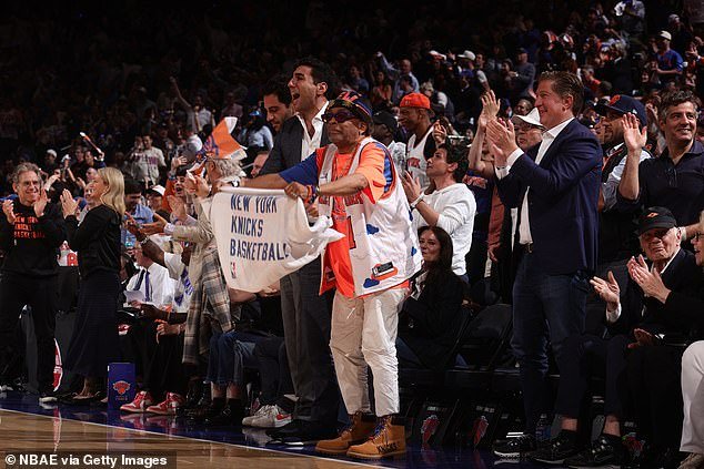Spike Lee is also a huge Knicks fan and came out to support his team