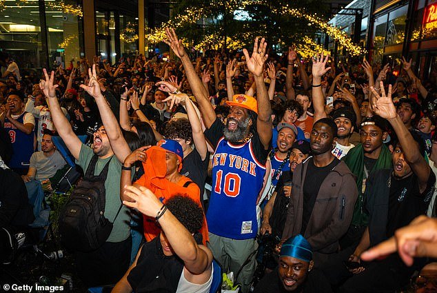 And the victory sparked wild celebrations among thousands of fans in Manhattan