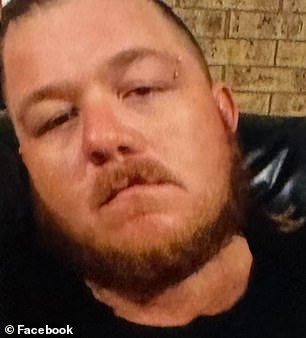 James Wood (pictured) lives at the run down Gin Gin property with Tamika Bromley
