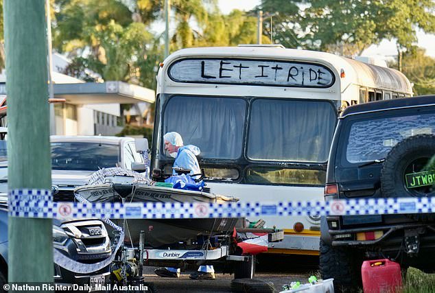 A broken down bus was found at the scene, which is owned by James Wood