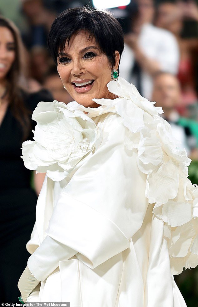 Jenner also previously admitted she had a breast augmentation, earlobe surgery, and has had 'Botox and fillers and lasers and things like that'; pictured 2024