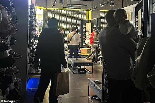 Stores locked down with customers left waiting inside for authorities to respond to the incident