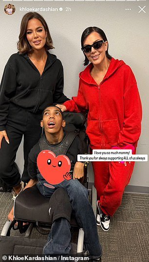 Khloe's mother Kris Jenner, 69, was also present for the dance recital