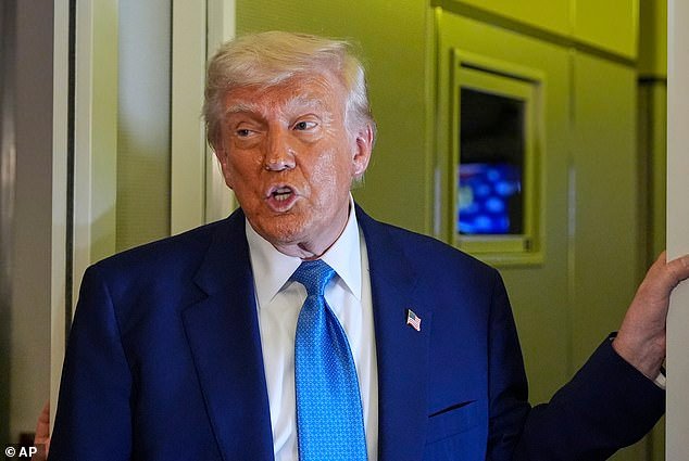 When asked about his posting Trump said: 'He knew exactly what that meant. A child knows what that meant. If you're the FBI director and you don't know what that meant, that meant assassination. And it says it loud and clear.'