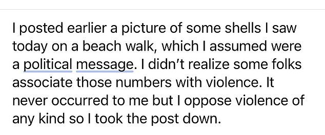 Comey then issued an apology (above) shortly after it was revealed he was under investigation
