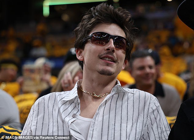 Knicks fan Timothée Chalamet made the trip to Indianapolis, where he got to see a Knicks win